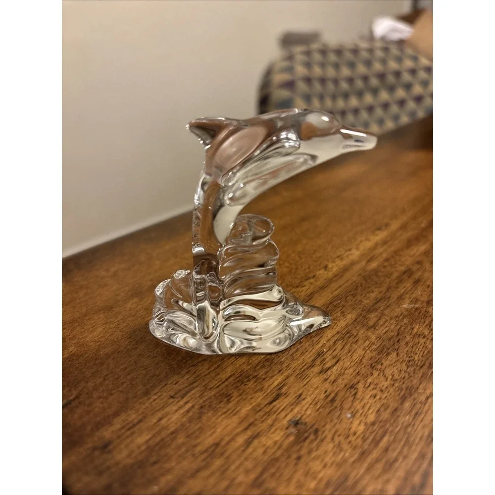 Lenox Clear Full Lead Crystal Dolphin Collectable Figurine